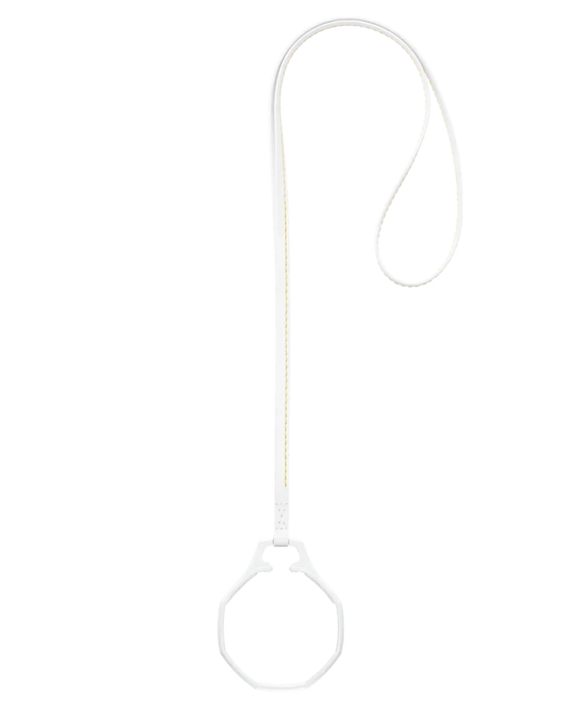 ROYAL POP - LEATHER LANYARD HUIT BLANC